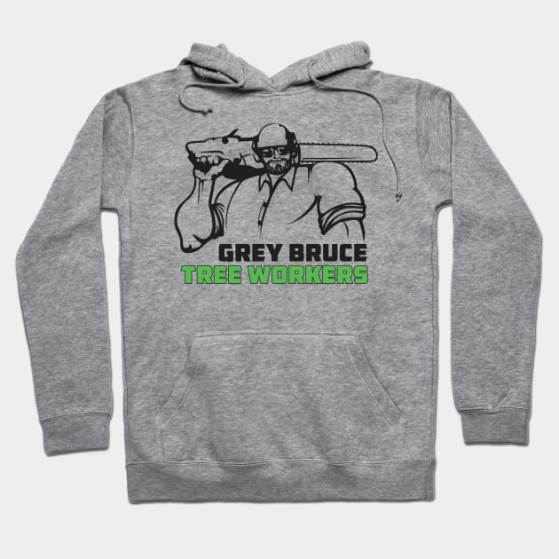 Grey Bruce Tree Workers Hoodie by arboristpride